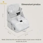 Inaltator scaun masa portabil tip rucsac 2 in 1 – Grey Stars - imagine 7