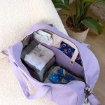 Geanta maternitate Hindbag, Bumbac Organic GOTS - Basile Liliac - imagine 3
