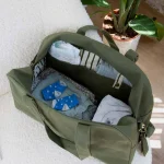 Geanta maternitate Hindbag, Bumbac Organic GOTS - Basile Olive - imagine 5